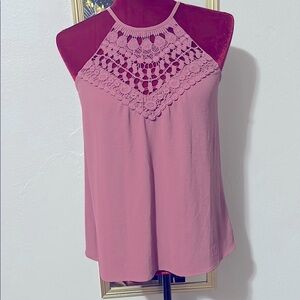 Rue21 Crochet Halter Neck Top - Rose Pink